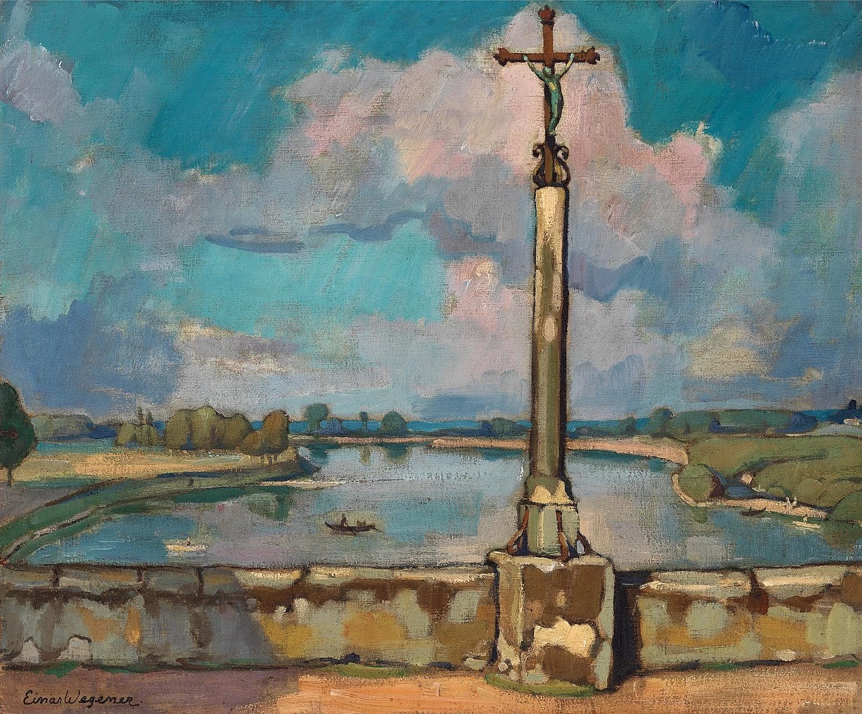Lili Elbe - Crocifisso stradale sul ponte sulla Loira a Beaugency, 1924
